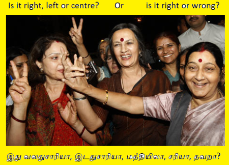 Left of right or centre - women politicians together
